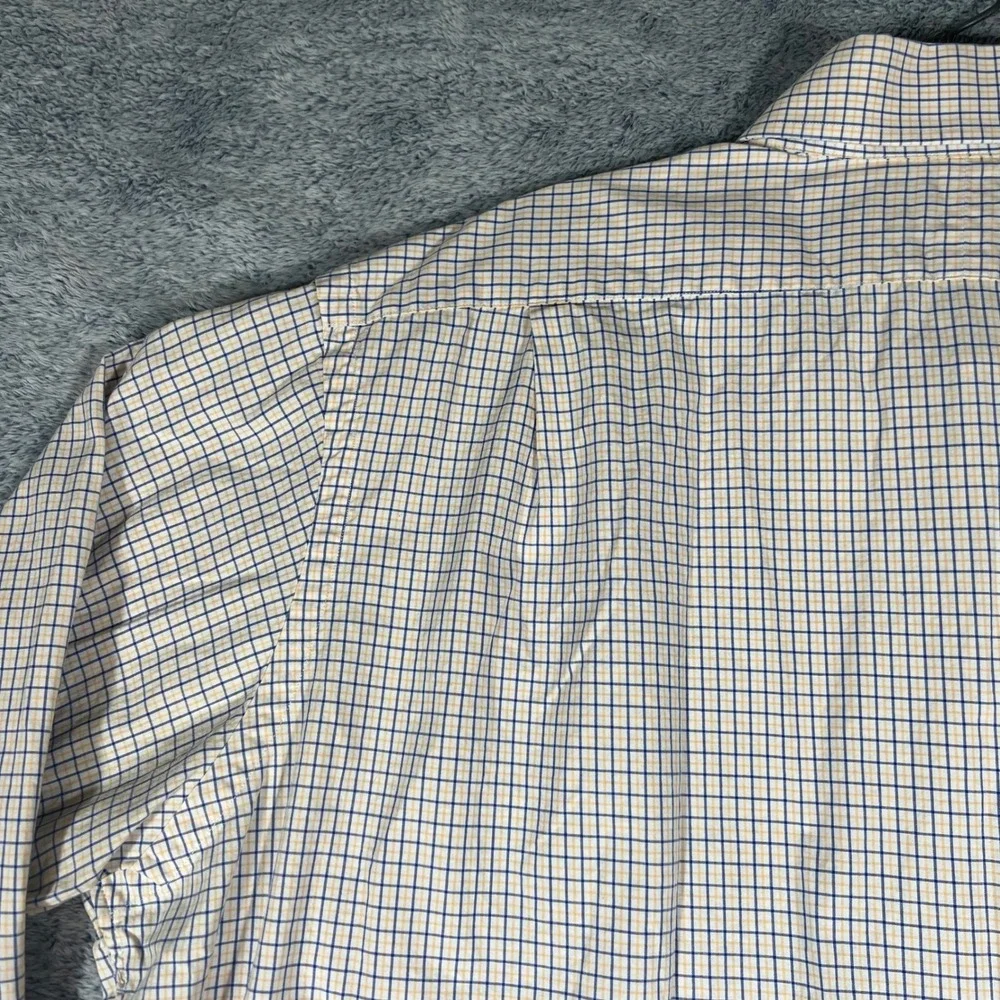 Polo Ralph Lauren Regent Classic Fit Check Shirt Mens 16.5 34/35 Blue Orange